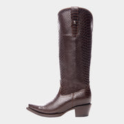 D2082 - Bota kiara snake print café